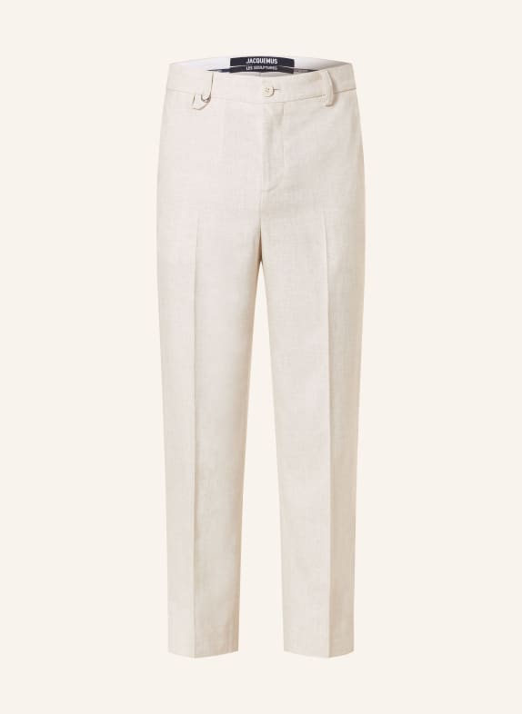 JACQUEMUS Trousers LE PANTALON CABRI regular fit with linen BEIGE
