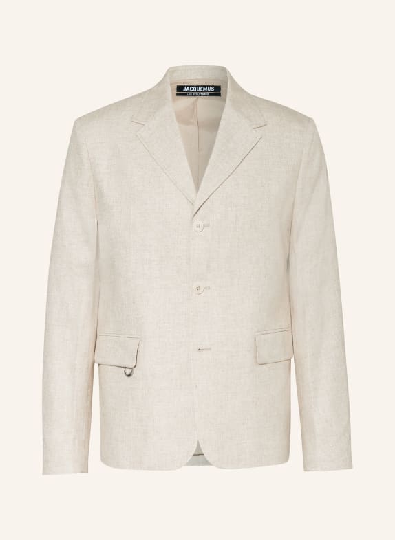 JACQUEMUS Tailored Jacket LA VESTE CABRI regular fit with linen BEIGE