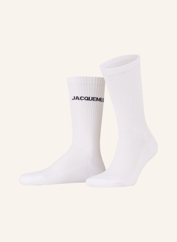 JACQUEMUS Ponožky LES CHAUSSETTES 100 WHITE