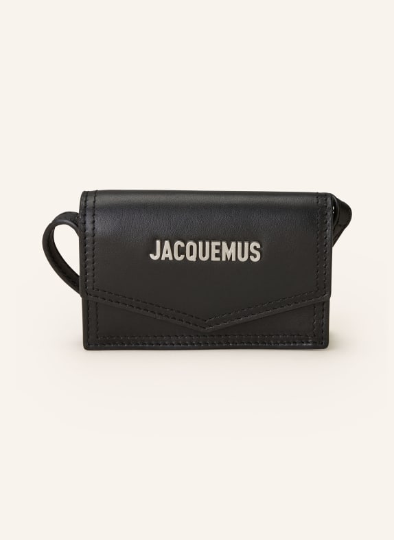 JACQUEMUS Neck wallet LA PORTE AZUR BLACK