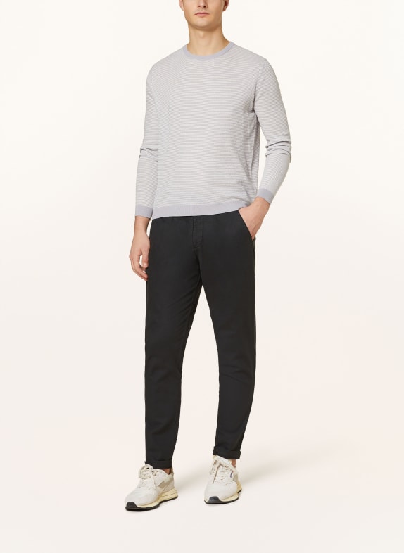 STROKESMAN'S Pullover HELLGRAU / WEISS