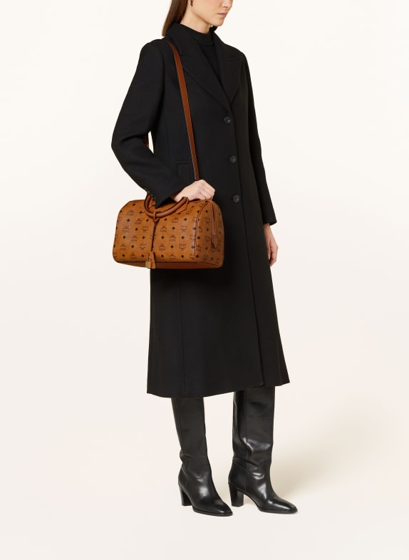 MCM Håndtaske ELLA BOSTON VISETOS MEDIUM COGNAC / SORT