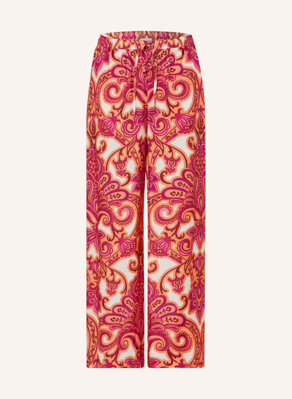 MRS & HUGS Trousers with silk ORANGE/ PINK/ WHITE