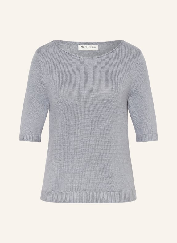 Marc O'Polo Knit shirt with linen GRAY