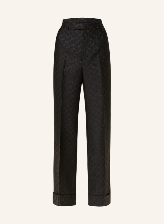 GUCCI Trousers with glitter thread BLACK