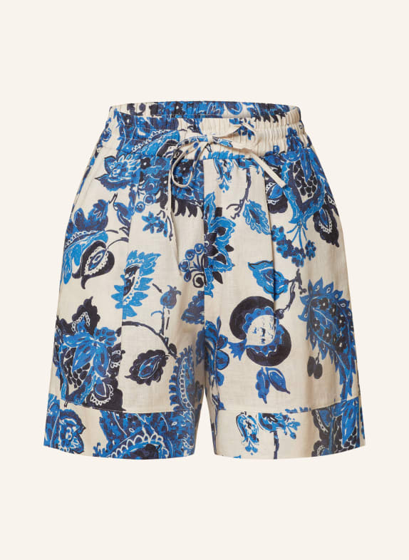MRS & HUGS Linen shorts CREAM/ BLUE/ DARK BLUE