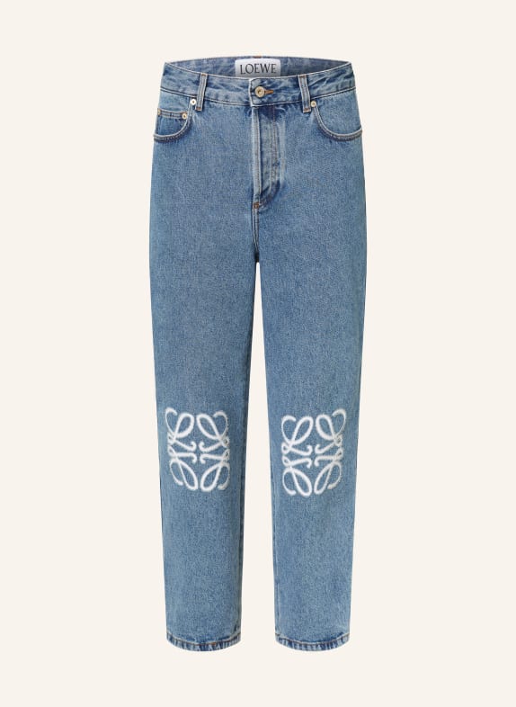 LOEWE 7/8 jeans ANAGRAM 5475 MID BLUE DENIM