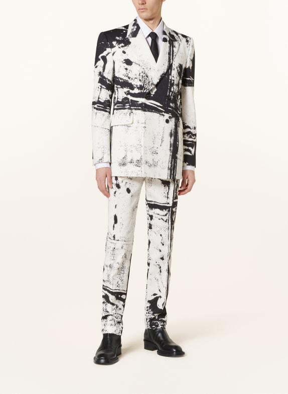 McQUEEN Veste de costume slim fit NOIR / BLANC