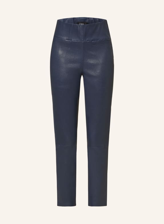 ARMA 7/8 leather trousers BLUE