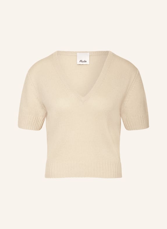 ALLUDE Knit shirt in cashmere BEIGE