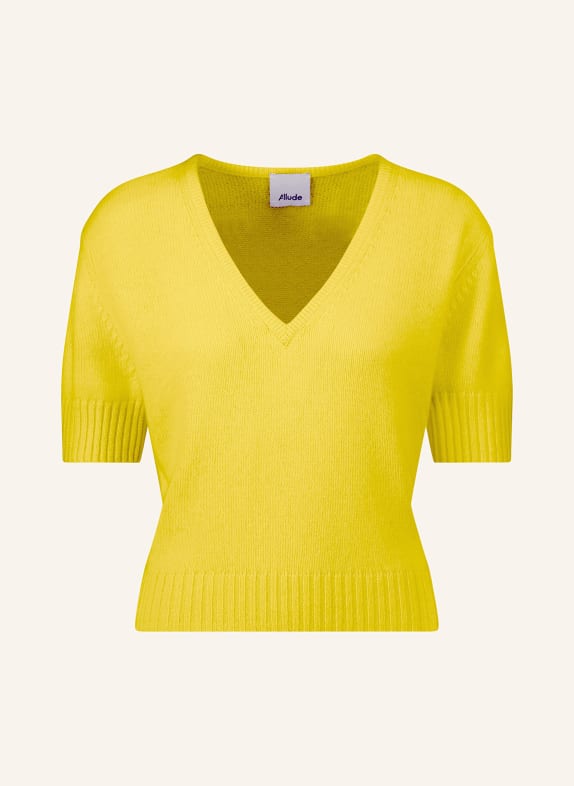 ALLUDE Knit shirt in cashmere YELLOW