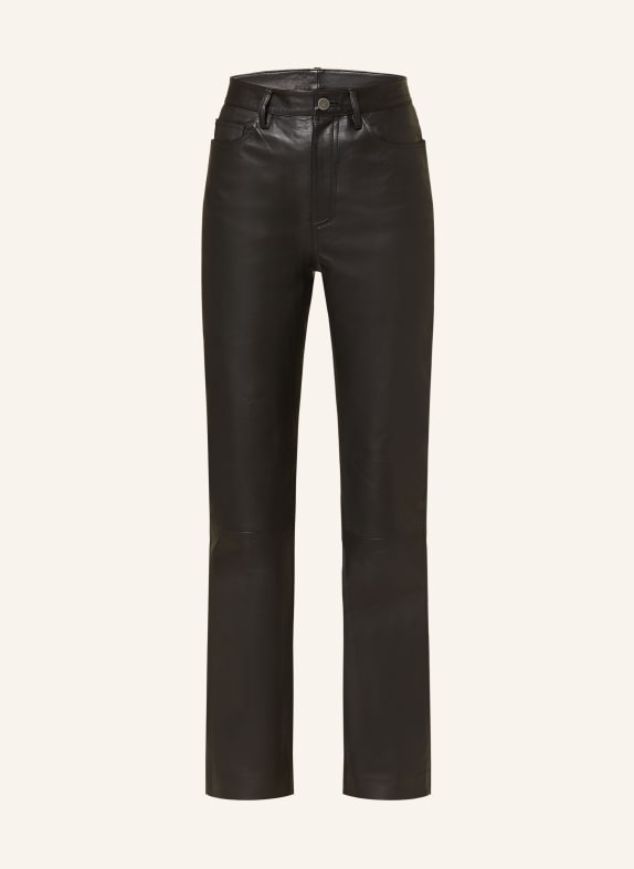 REMAIN Leather trousers BLACK