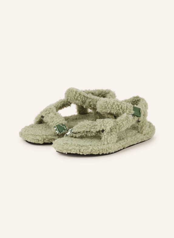 ARIZONA LOVE Sandals TREKKY with teddy LIGHT GREEN