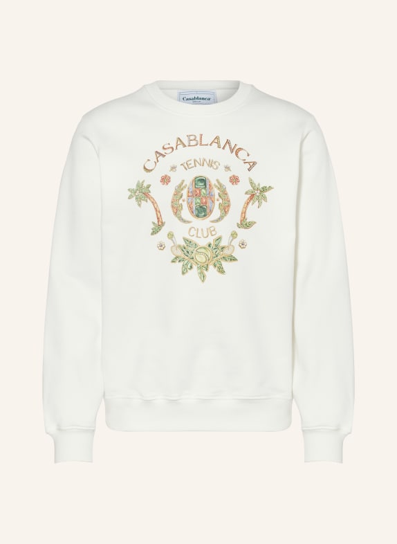 Casablanca Sweatshirt WEISS/ GRÜN/ DUNKELGELB