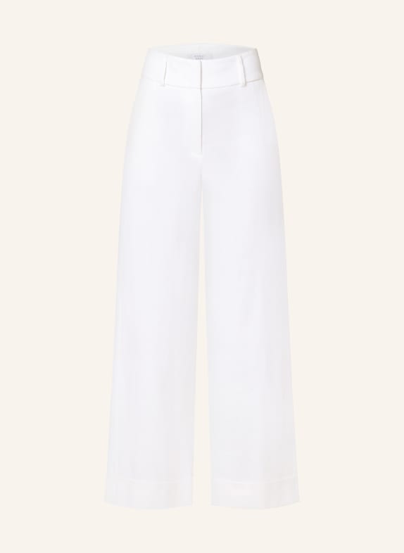 PESERICO EASY Culottes with linen WHITE
