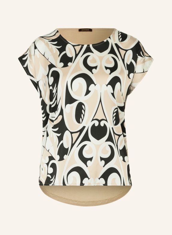 MORE & MORE Shirt blouse in mixed materials BEIGE/ BLACK