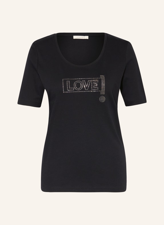 lilienfels T-shirt with decorative gems BLACK
