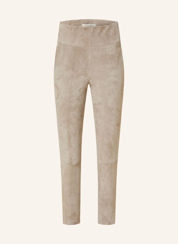 lilienfels Leather trousers BELLONA TAUPE
