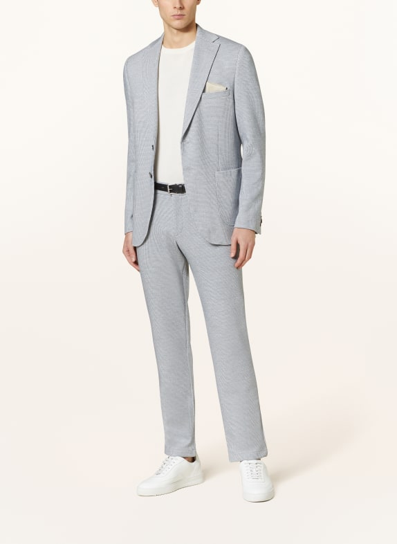 PAUL Slim fit colbert van jersey 650 Mid Blue