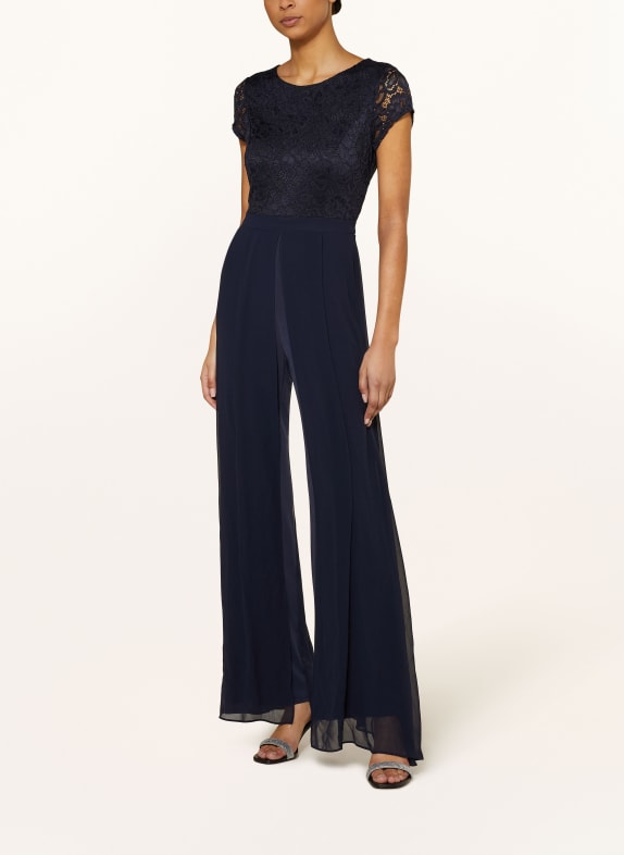 Vera Mont Jumpsuit mit Spitze DUNKELBLAU