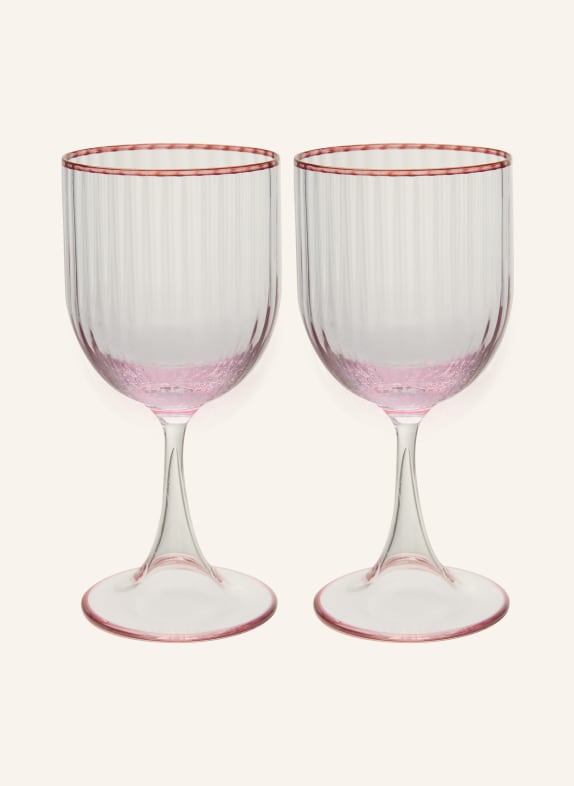 AQUAZZURA CASA Set of 2 wine glasses ROSE