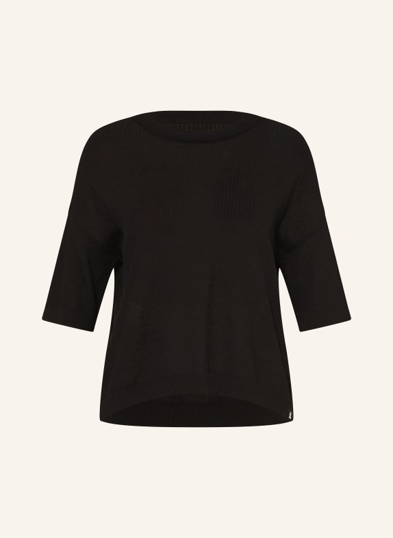 ARMEDANGELS Knit shirt LILLAAS with linen BLACK
