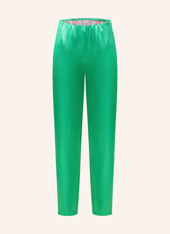 miss goodlife Wide leg trousers in satin GREEN