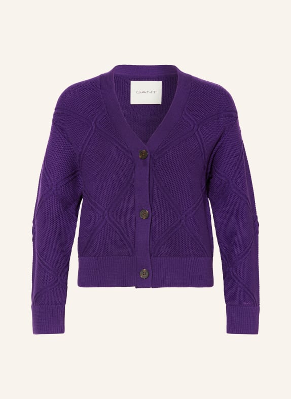 GANT Cardigan DARK PURPLE