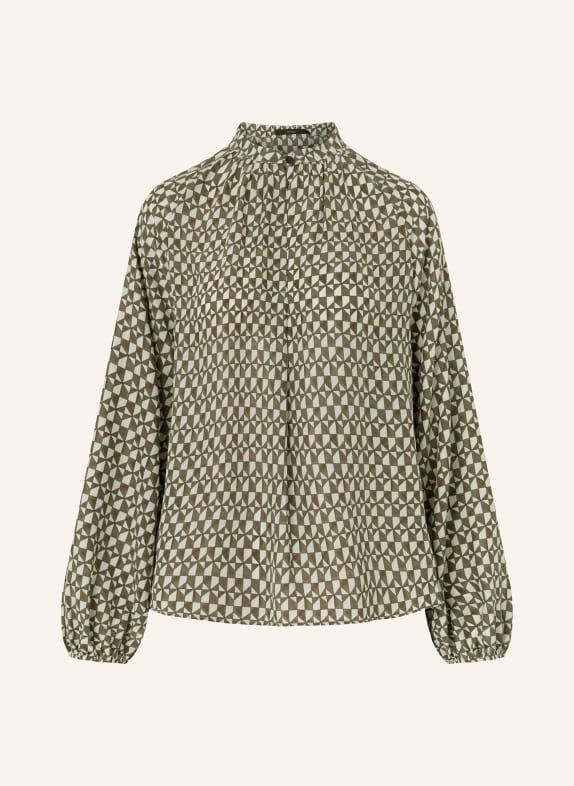 windsor. Shirt blouse with silk OLIVE/ ECRU/ BROWN