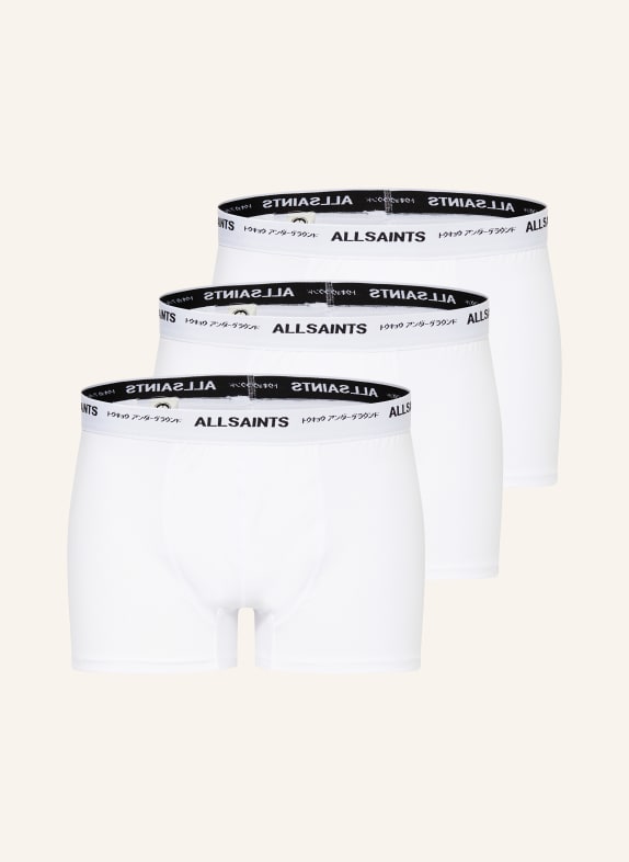 ALLSAINTS 3-pack boxer shorts UNDERGROUND WHITE
