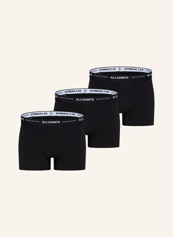 ALLSAINTS 3-pack boxer shorts UNDERGROUND BLACK