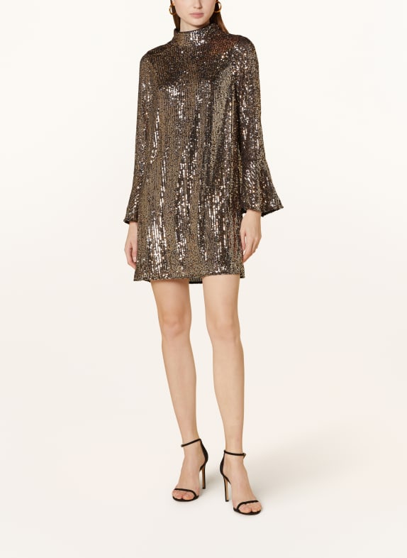 Phase Eight Dress JEMIMA with sequins GOLD/ SILVER