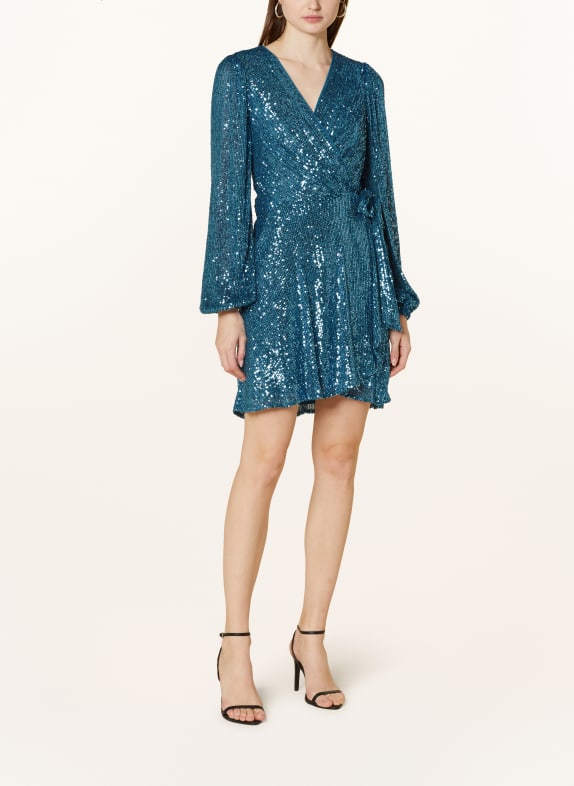 Phase Eight Wrap dress CARISSA with sequins 402 TEAL