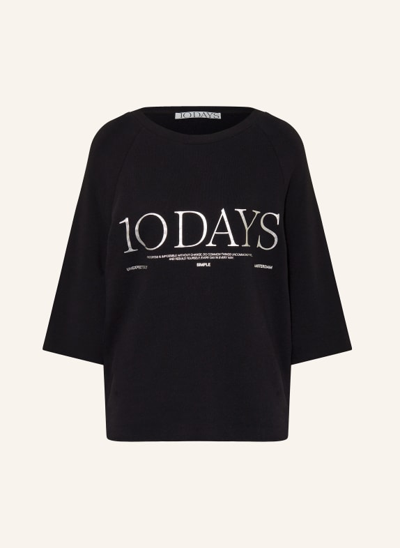 10DAYS Sweatshirt with 3/4 sleeves BLACK
