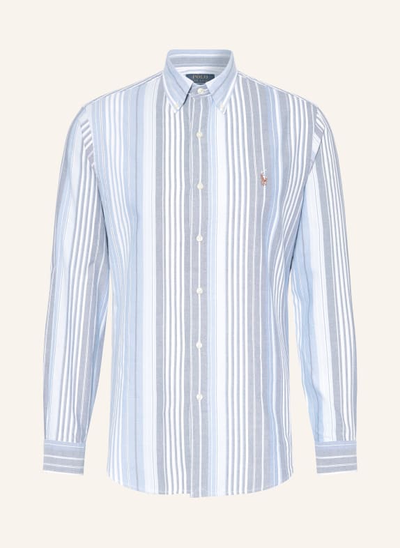 POLO RALPH LAUREN Shirt custom fit LIGHT BLUE/ BLUE/ WHITE