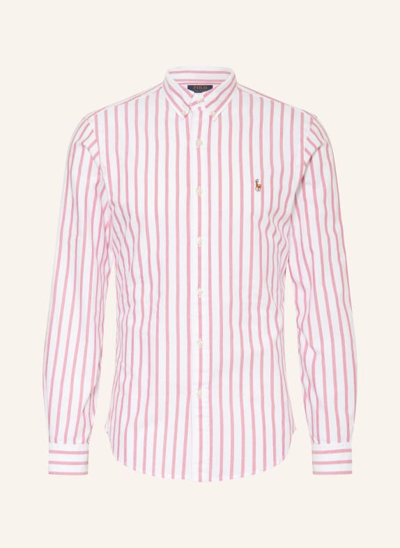 POLO RALPH LAUREN Oxford shirt slim fit PINK/ WHITE