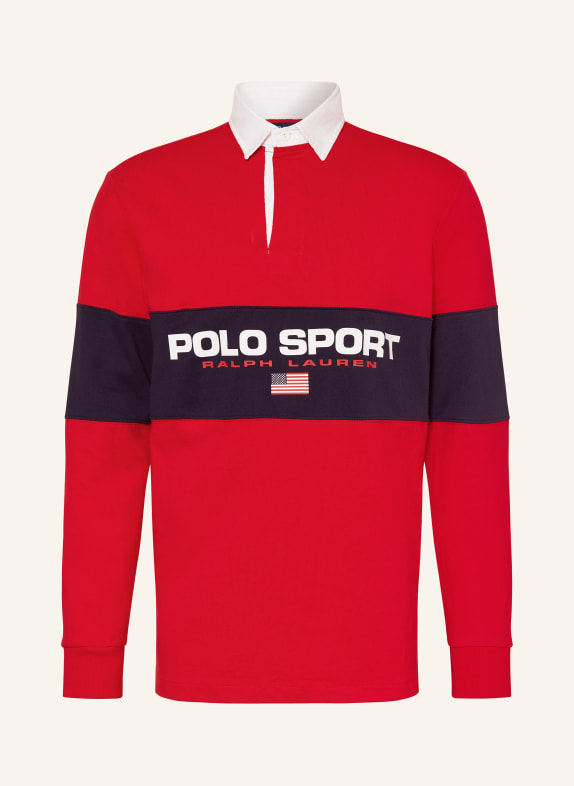 POLO SPORT Koszulka w stylu rugby CZERWONY/ GRANATOWY