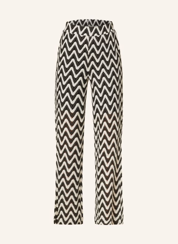 summum woman Knit trousers with glitter thread BLACK/ WHITE/ GOLD