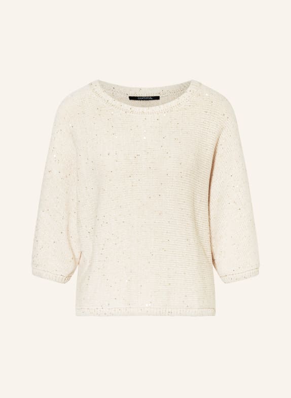 comma Sweater with glitter thread CREAM