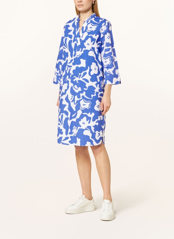 comma casual identity Dress with 3/4 sleeves BLUE/ WHITE