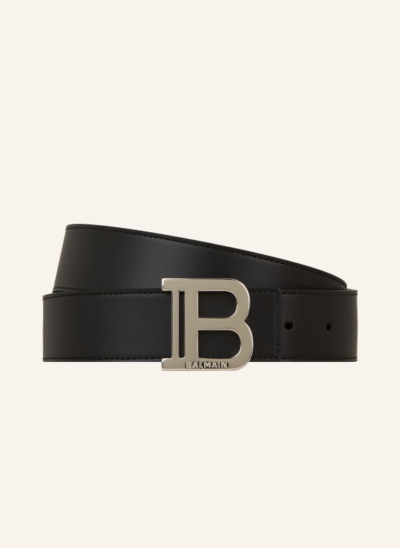 BALMAIN Reversible leather belt KHAKI/ BLACK