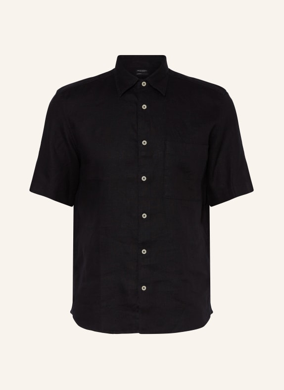 Marc O'Polo Short sleeve shirt regular fit made of linen BLACK