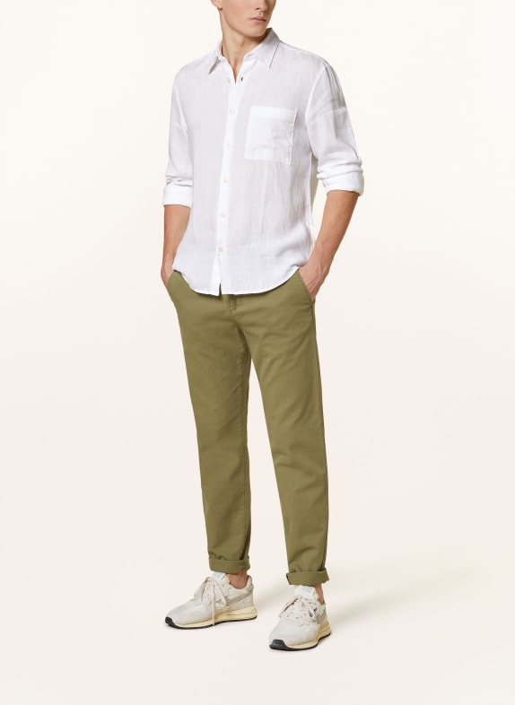 Marc O'Polo Linnen hemd Regular Fit WIT