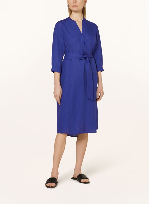 seidensticker Linen dress with 3/4 sleeves BLUE