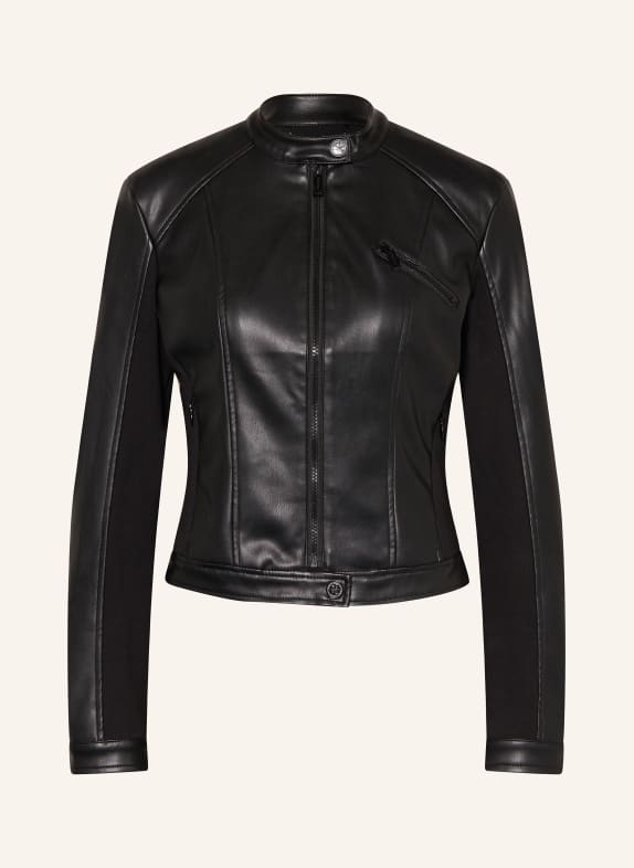 GUESS Biker jacket NEW FIAMETTA in leather look BLACK