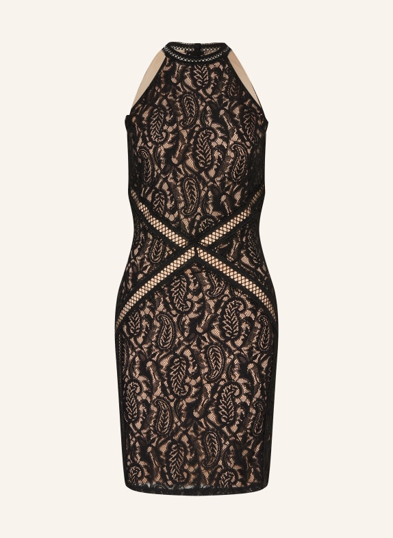 GUESS Sheath dress NEW LIZA made of lace BLACK/ NUDE