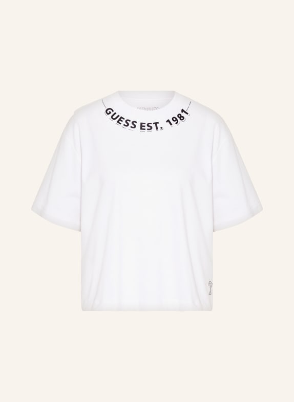 GUESS T-shirt with decorative gems WHITE