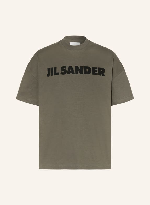 JIL SANDER T-shirt KHAKI/ CZARNY