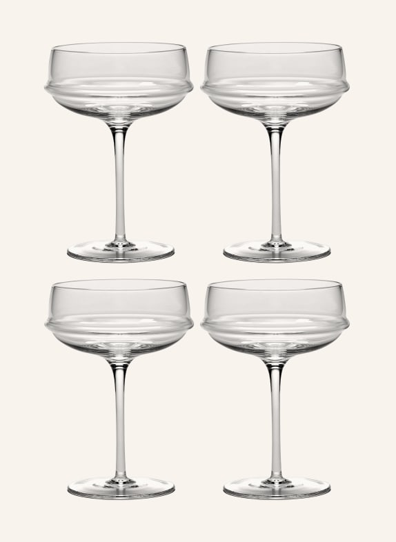 SERAX Set of 4 champagne glasses DUNE WHITE