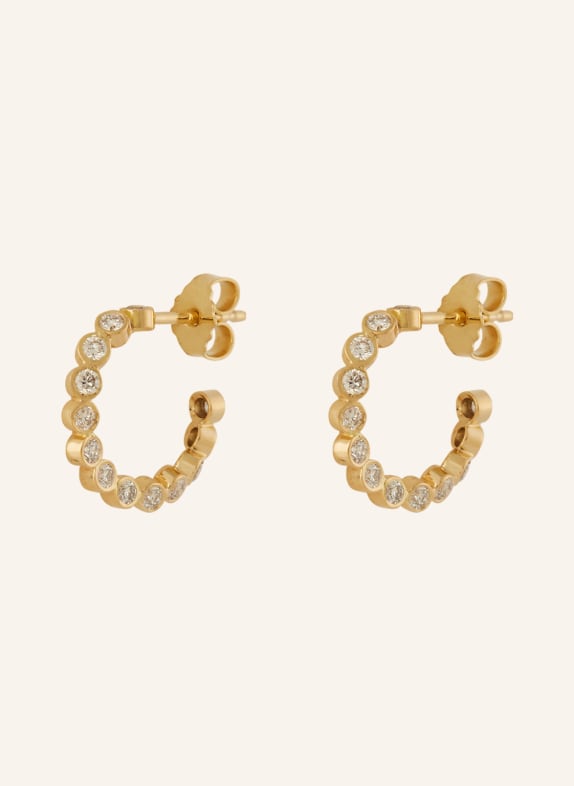 ariane ernst Creole earrings THE ONE II GOLD/ WHITE